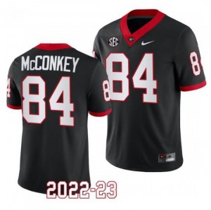 UGA #84 For Men Ladd McConkey Jersey Black College Football Embroidery 476782-786