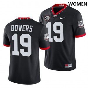 Georgia Bulldogs #19 Women Brock Bowers Jersey Black 100th Anniversary College Football 995514-826