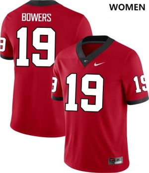 Georgia #19 For Women Brock Bowers Jersey Red College Football Embroidery 621623-588