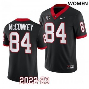 University of Georgia #84 Women Ladd McConkey Jersey Black College Football 458606-885