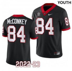 University of Georgia #84 Youth(Kids) Ladd McConkey Jersey Black College Football High School 227601-986