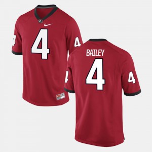 UGA Bulldogs #4 For Men Champ Bailey Jersey Red Alumni Football Game University 727519-893