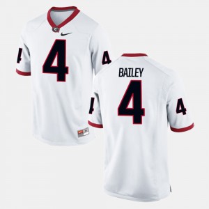 University of Georgia #4 Men Champ Bailey Jersey White University Alumni Football Game 399761-371