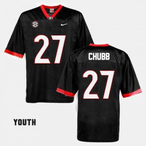 UGA Bulldogs #27 For Kids Nick Chubb Jersey Black College College Football 675247-188