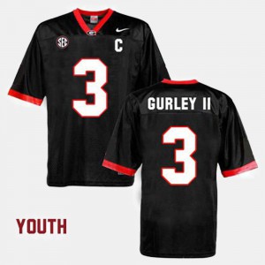 University of Georgia #3 Youth Todd Gurley II Jersey Black College Football NCAA 823557-523