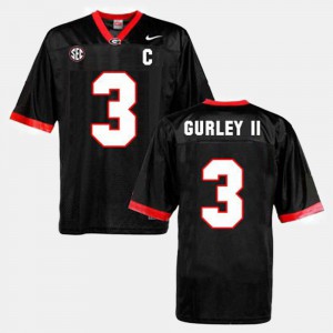 UGA Bulldogs #3 Men's Todd Gurley II Jersey Black NCAA College Football 817048-113