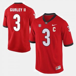 Georgia Bulldogs #3 Men Todd Gurley II Jersey Red Embroidery College Football 333388-802