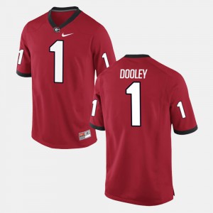 University of Georgia #1 Mens Vince Dooley Jersey Red College Alumni Football Game 835910-655