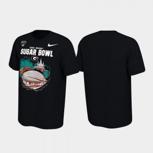 Georgia Men's T-Shirt Black Player 2020 Sugar Bowl Bound Illustrations 788570-868