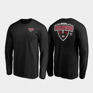UGA Bulldogs Mens T-Shirt Black Hometown Lateral Long Sleeve 2020 Sugar Bowl Champions Player 758863-966