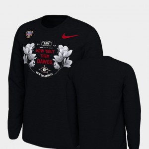Georgia Men T-Shirt Black Verbiage Long Sleeve 2019 Sugar Bowl Bound Stitch 352495-603