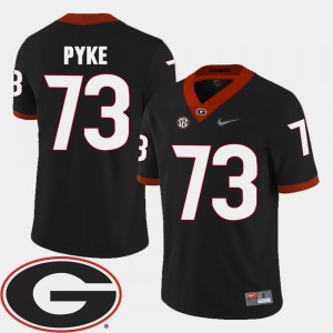 UGA #73 For Men's Greg Pyke Jersey Black 2018 SEC Patch College Football Alumni 278655-643