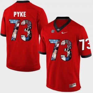 GA Bulldogs #73 For Men's Greg Pyke Jersey Red Embroidery Pictorial Fashion 387660-123