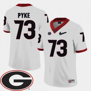 Georgia Bulldogs #73 Men Greg Pyke Jersey White 2018 SEC Patch College Football Embroidery 357569-183