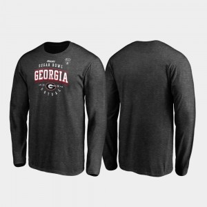 GA Bulldogs For Men T-Shirt Heather Gray High School Tackle Long Sleeve 2020 Sugar Bowl Bound 140276-926