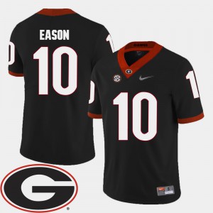 University of Georgia #10 For Men Jacob Eason Jersey Black NCAA College Football 2018 SEC Patch 177399-959