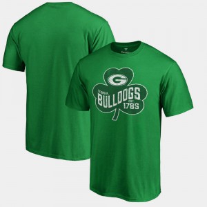 GA Bulldogs For Men T-Shirt Kelly Green Paddy's Pride Big & Tall St. Patrick's Day Stitch 789977-520