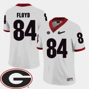 University of Georgia #84 For Men Leonard Floyd Jersey White Official 2018 SEC Patch College Football 621976-687