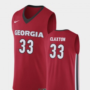 University of Georgia #33 Mens Nicolas Claxton Jersey Red Alumni Replica College Basketball 912279-854