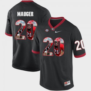 University of Georgia #20 Men's Quincy Mauger Jersey Black Embroidery Pictorial Fashion 253593-165