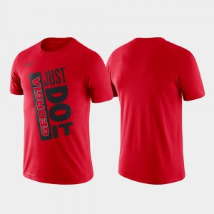 Georgia Mens T-Shirt Red Official Basketball Performance Just Do It 626472-488