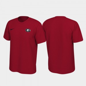 UGA Bulldogs For Men's T-Shirt Red Legend Left Chest Logo Stitched 114988-522