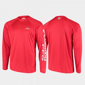 Georgia Bulldogs For Men T-Shirt Red PFG Terminal Tackle Long Sleeve Omni-Shade Player 802365-141
