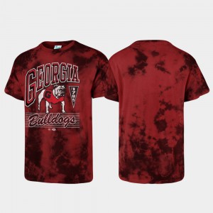 GA Bulldogs Men's T-Shirt Red Tubular Tie Dye Stitch 461697-947
