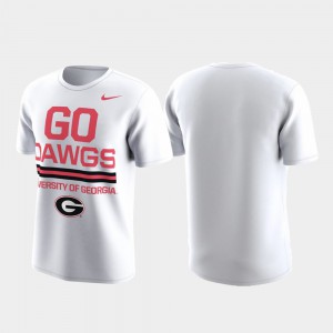 UGA Bulldogs For Men T-Shirt White NCAA Performance Local Verbiage 210914-908