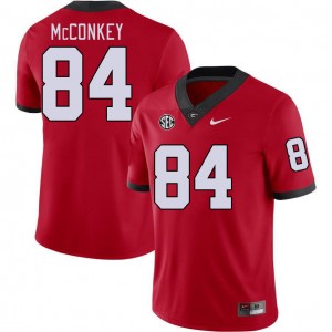 Georgia Bulldogs #84 For Men Ladd McConkey Jersey Red College Football Embroidery 530939-989