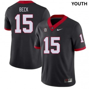 Georgia Bulldogs #15 For Kids Carson Beck Jersey Black College Football Official 374183-960